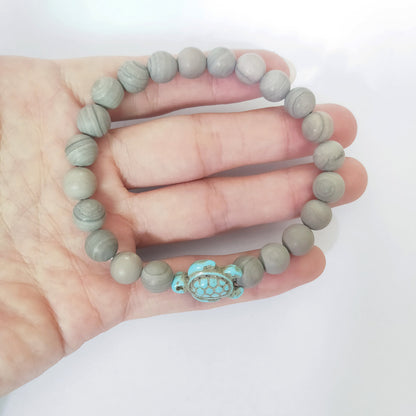 Green turquoise elastic bracelet