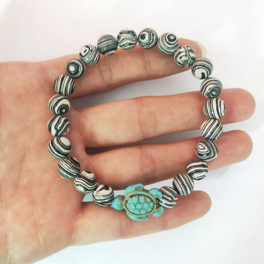 Green turquoise elastic bracelet