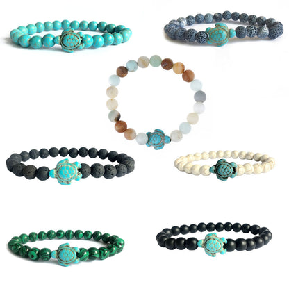 Green turquoise elastic bracelet