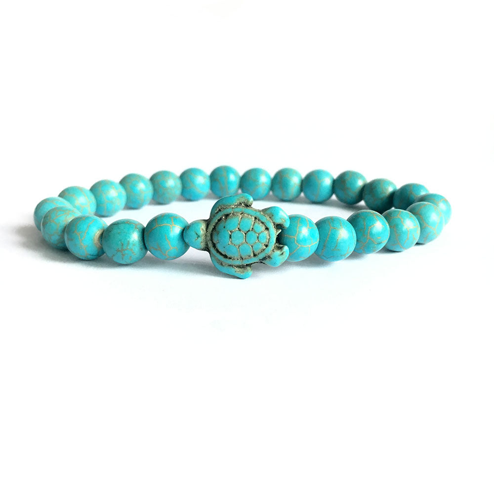 Green turquoise elastic bracelet