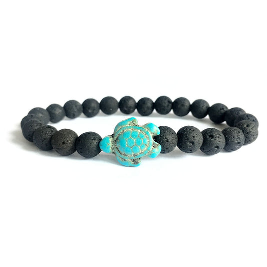 Green turquoise elastic bracelet