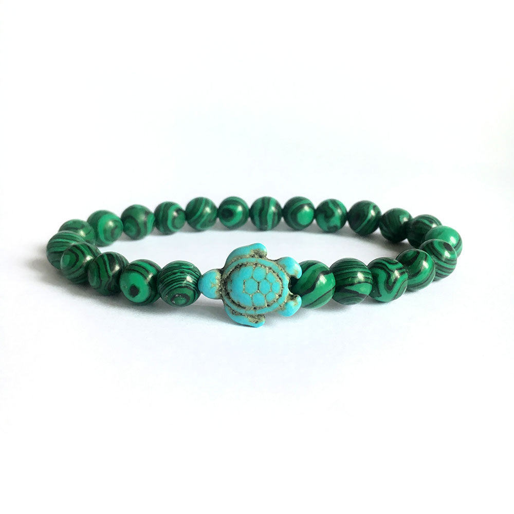 Green turquoise elastic bracelet
