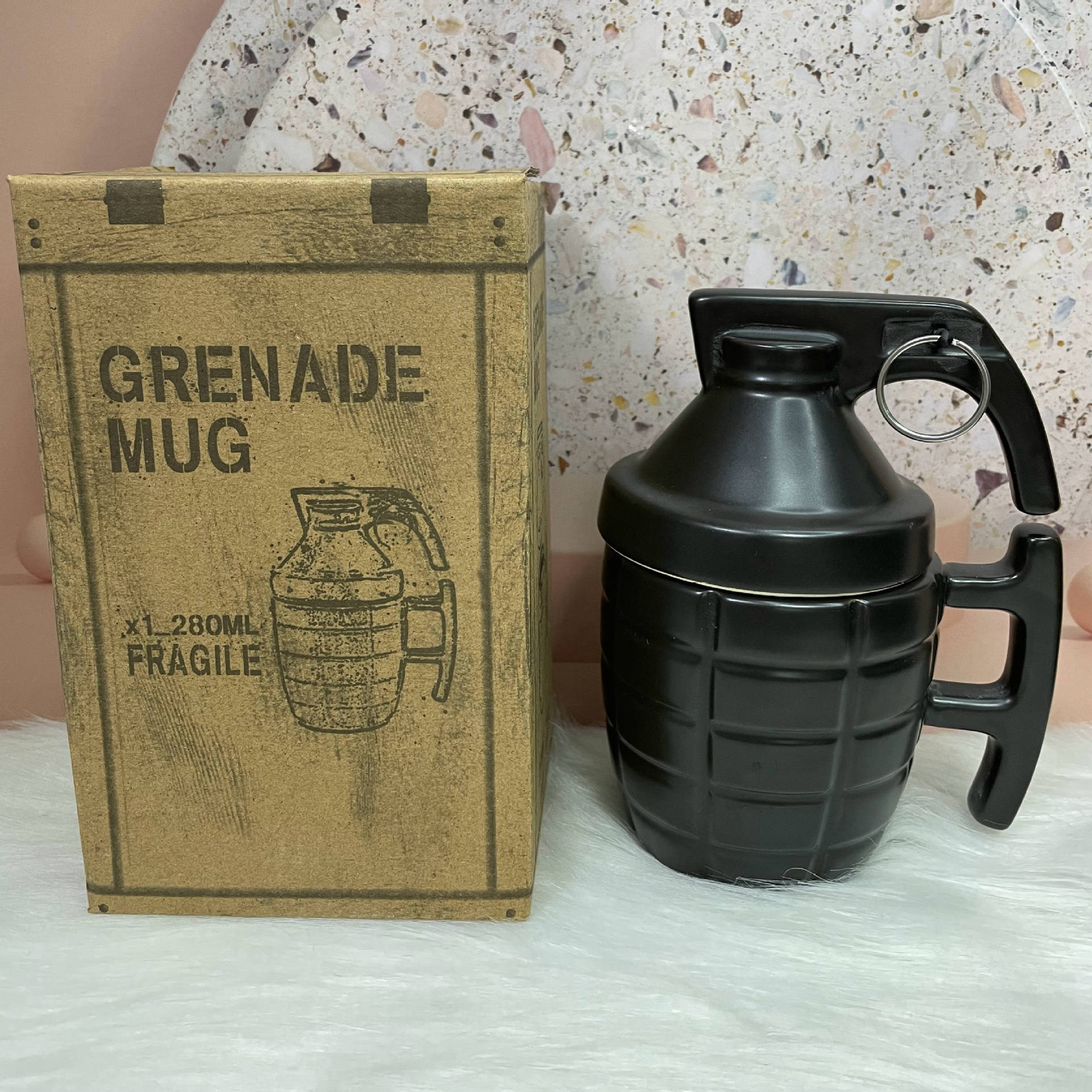 Grenade-shaped Ceramic Mug