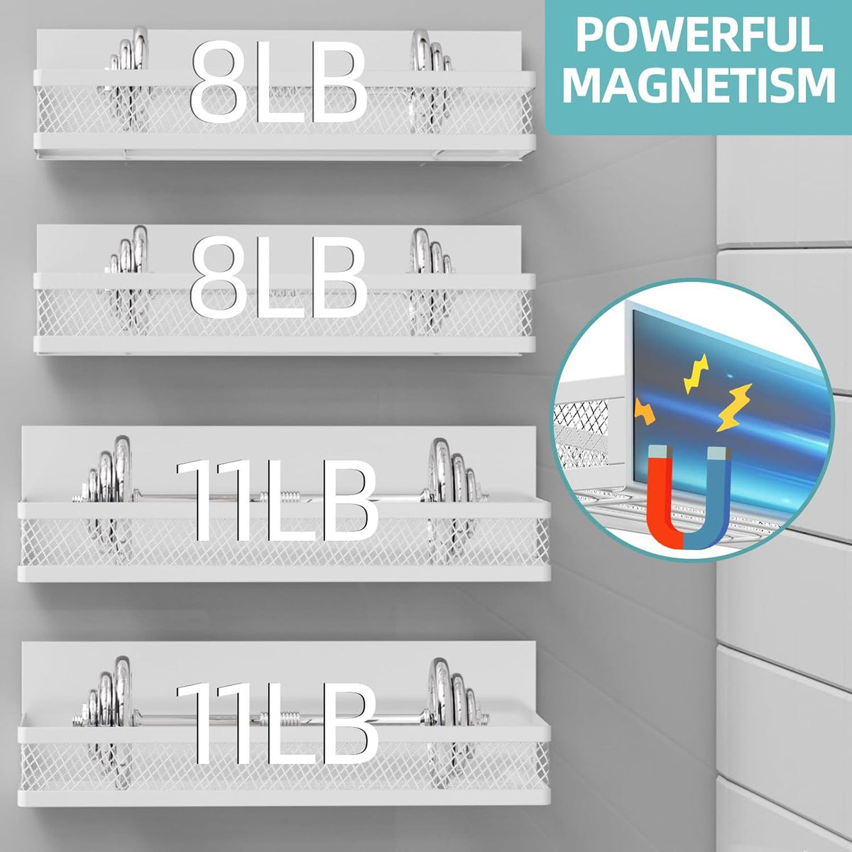Grid Storage Rack with Hooks