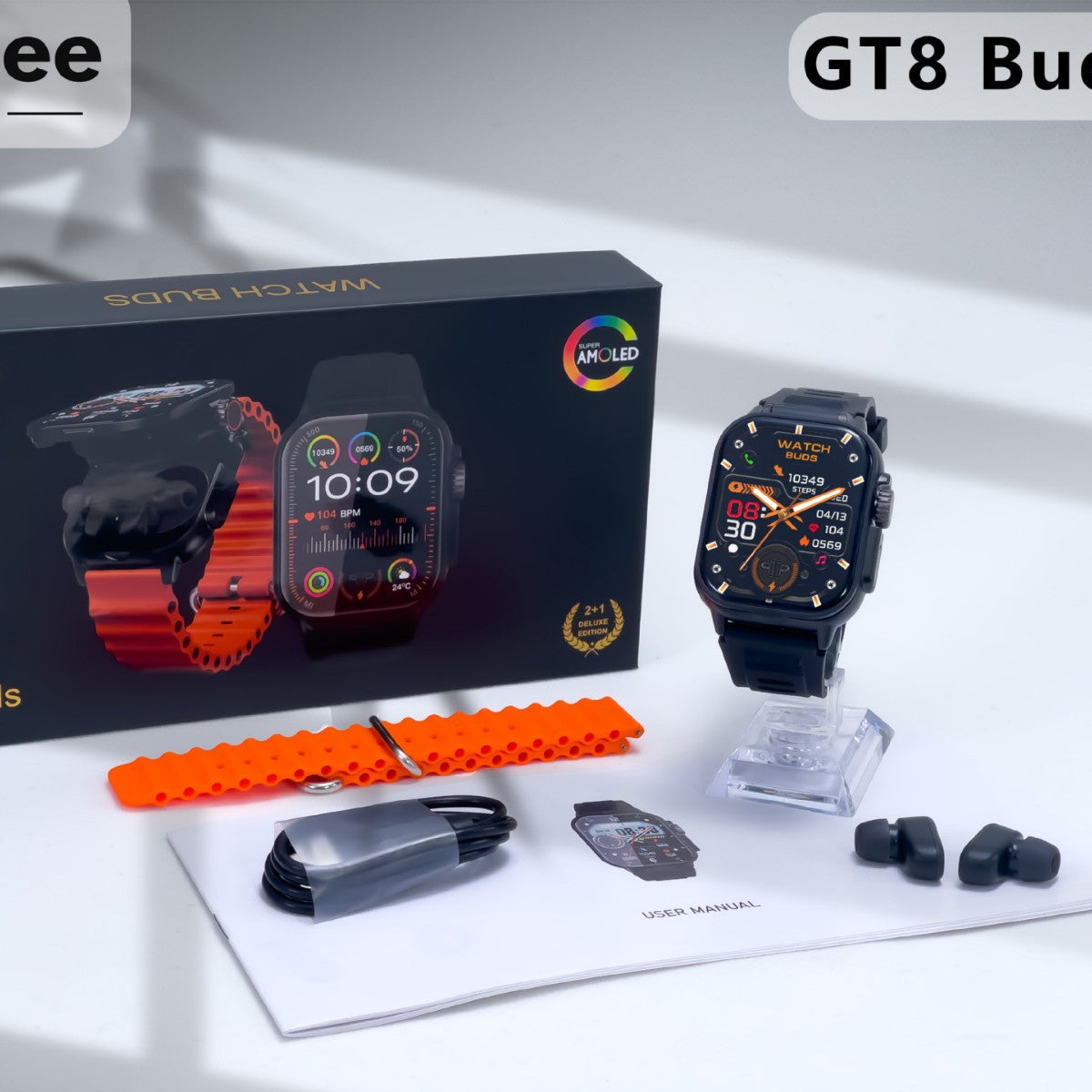 GT8BUDS Smart Watch with Bluetooth Headset
