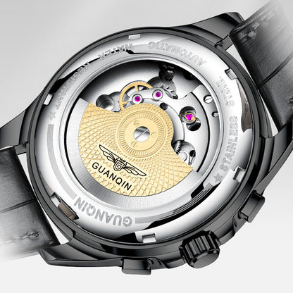 Guanqin Automatic Mechanical Tourbillon Watch
