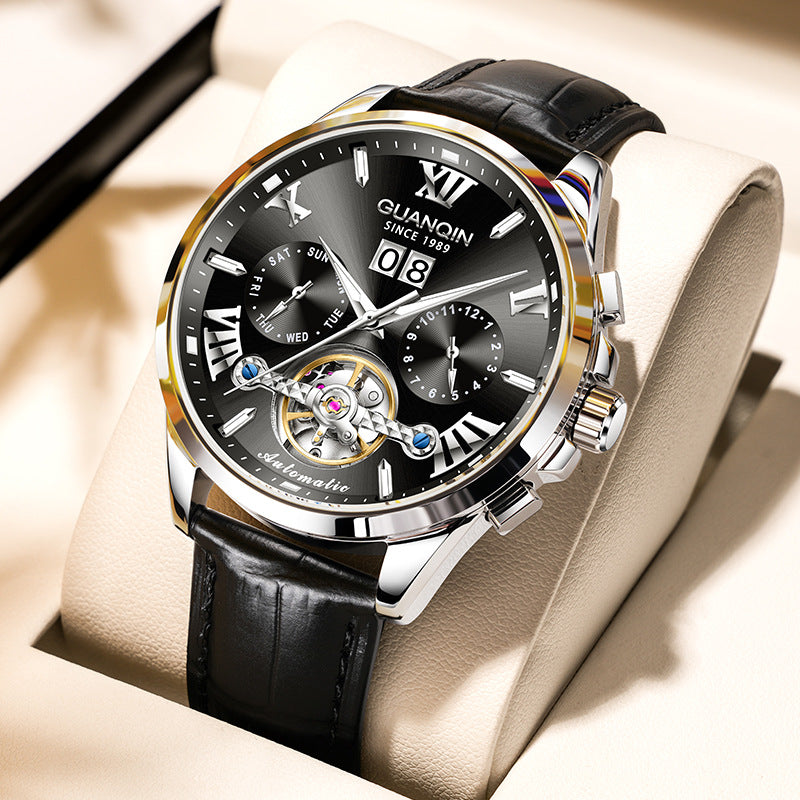 Guanqin Automatic Mechanical Tourbillon Watch