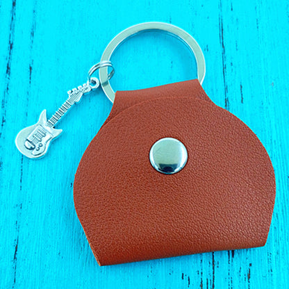 Guitar Picks Holder Keychain Pouch