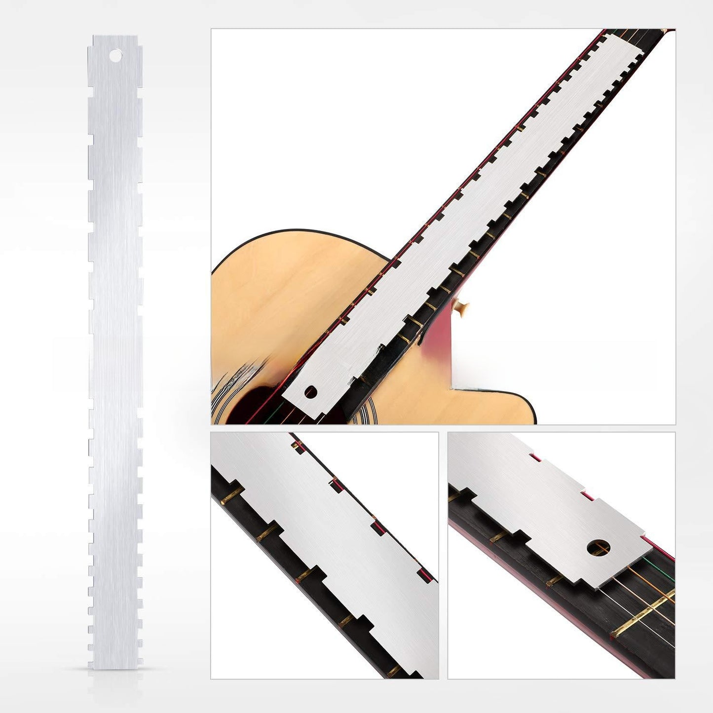 Guitar Repair Measurement Tool Set 3-in-1 Neck Notch Ruler