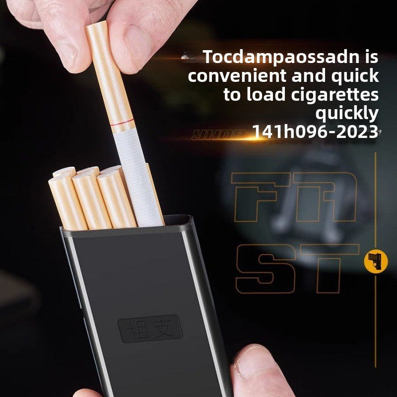 Gun Shaped Windproof Lighter Cigarette Case