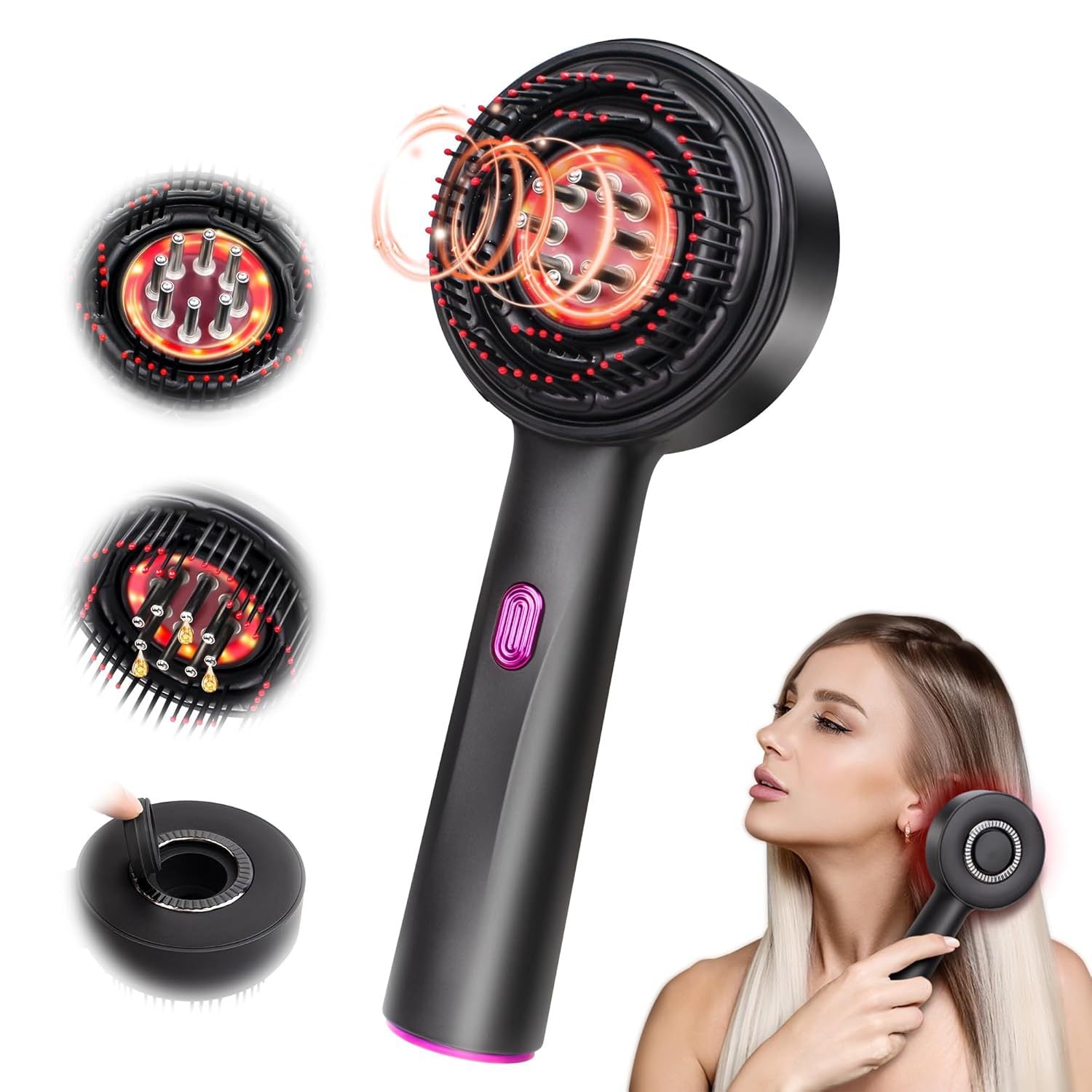 Hair comb with scalp massage function