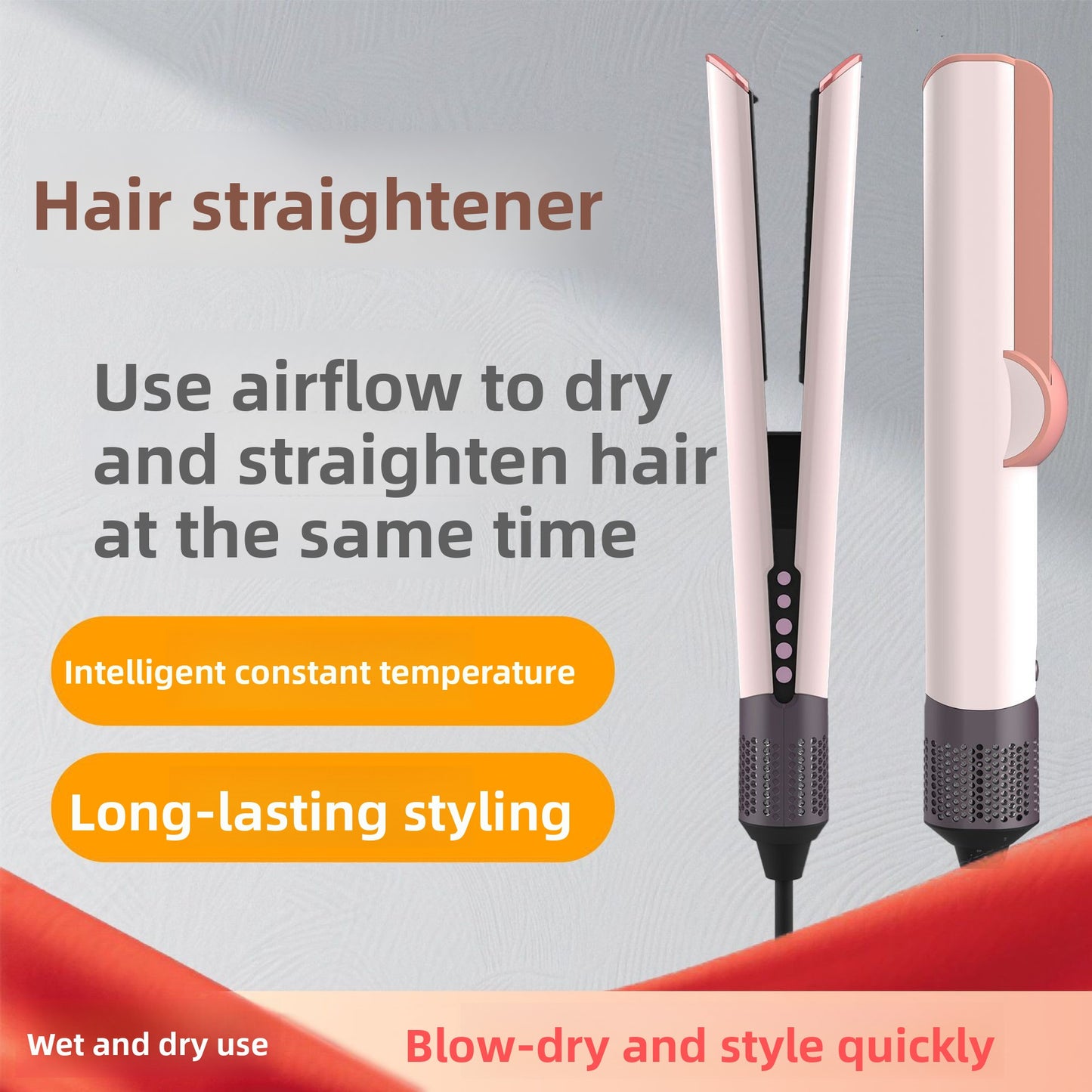 Hair Dryer and Straightener 2 in 1 Styling Tool