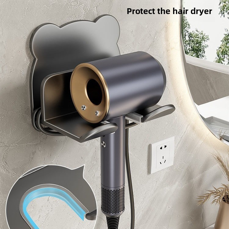 Hair dryer rack