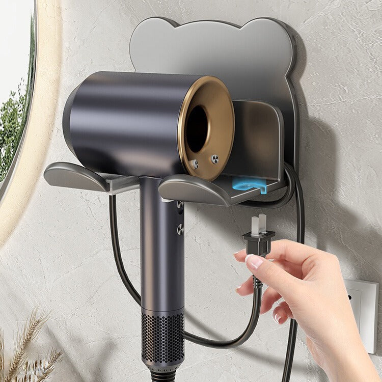 Hair dryer rack
