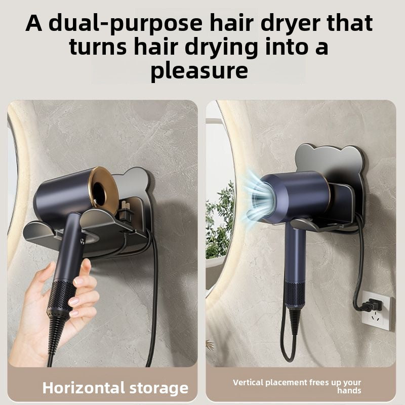 Hair dryer rack