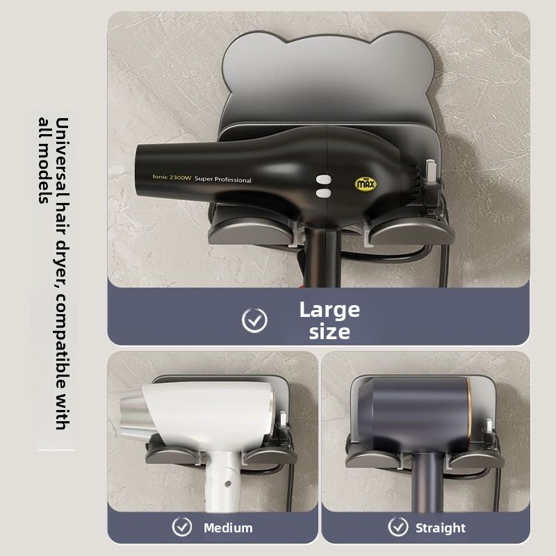 Hair dryer rack