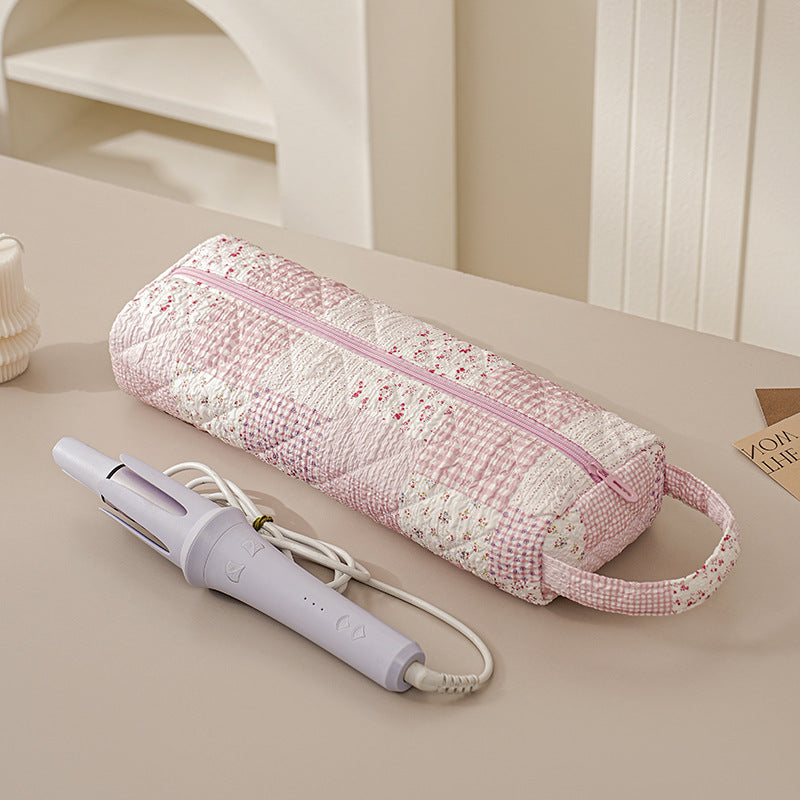 Hair Dryer Storage Bag with Floral Design