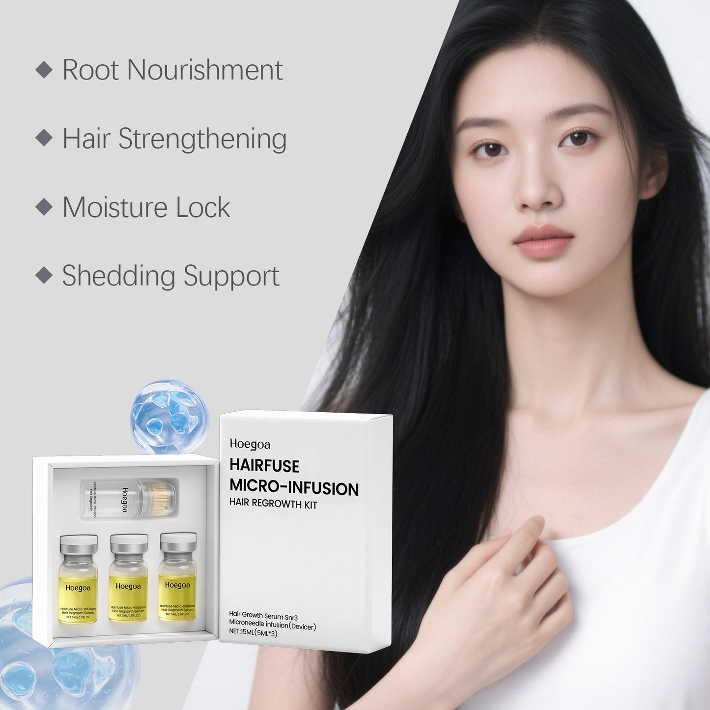 Hair Growth Serum with Roller Applicator