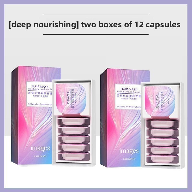 Hair mask helps restore dry and frizzy hair.