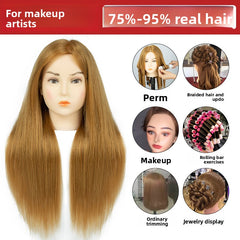 75 brown hair with makeup