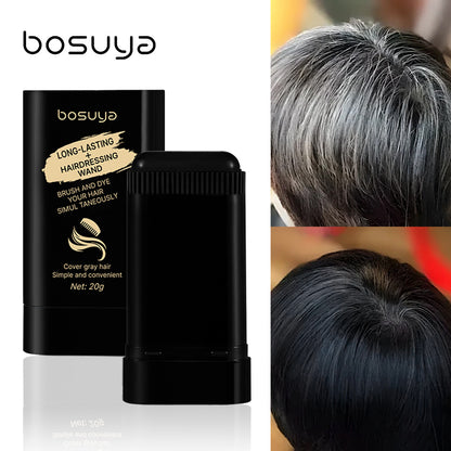 Hair straightener can cover white hair and make it look black.
