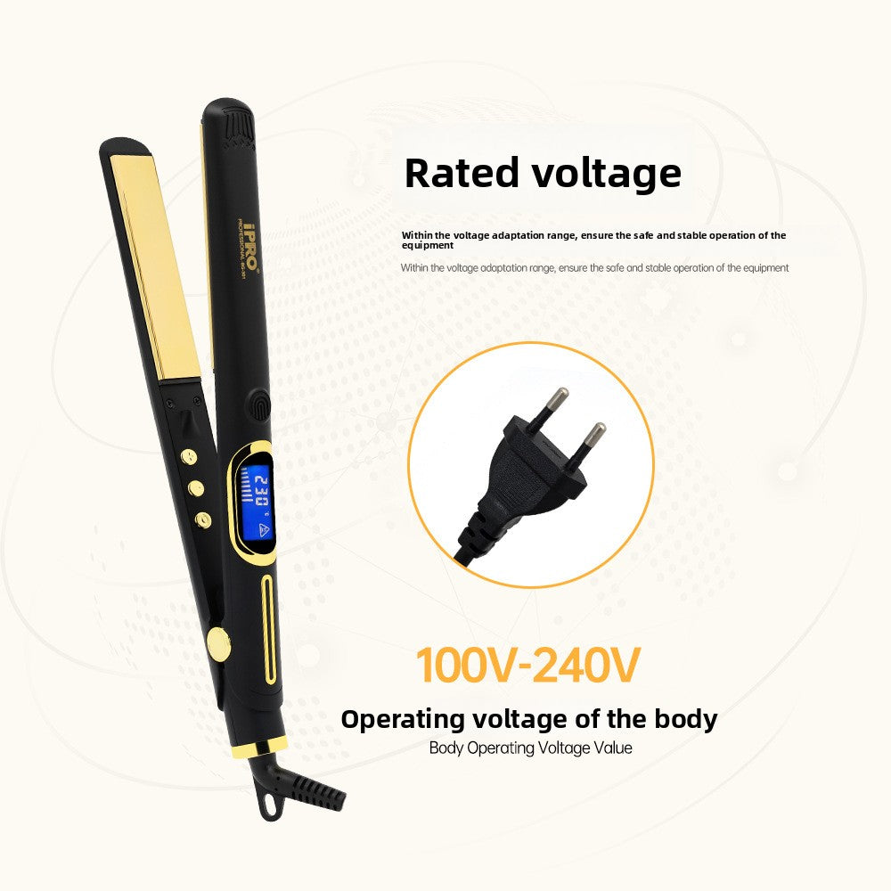 Hair Straightener Customized for Hair Salons, Professional Hair Straightening and Styling Ptc Titanium Panel Hair Straightener