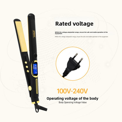 Hair Straightener Customized for Hair Salons, Professional Hair Straightening and Styling Ptc Titanium Panel Hair Straightener