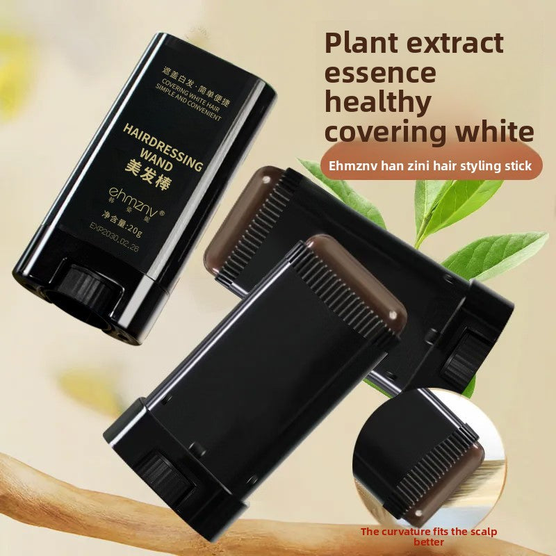 Hair styling iron for covering gray hair