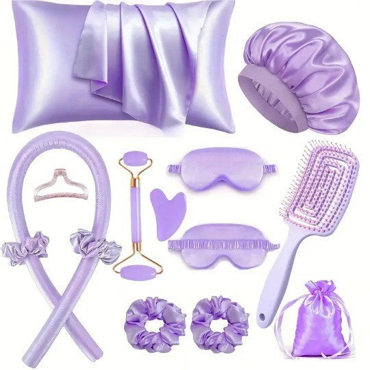 Hair Styling Set with Eye Mask and Shower Cap