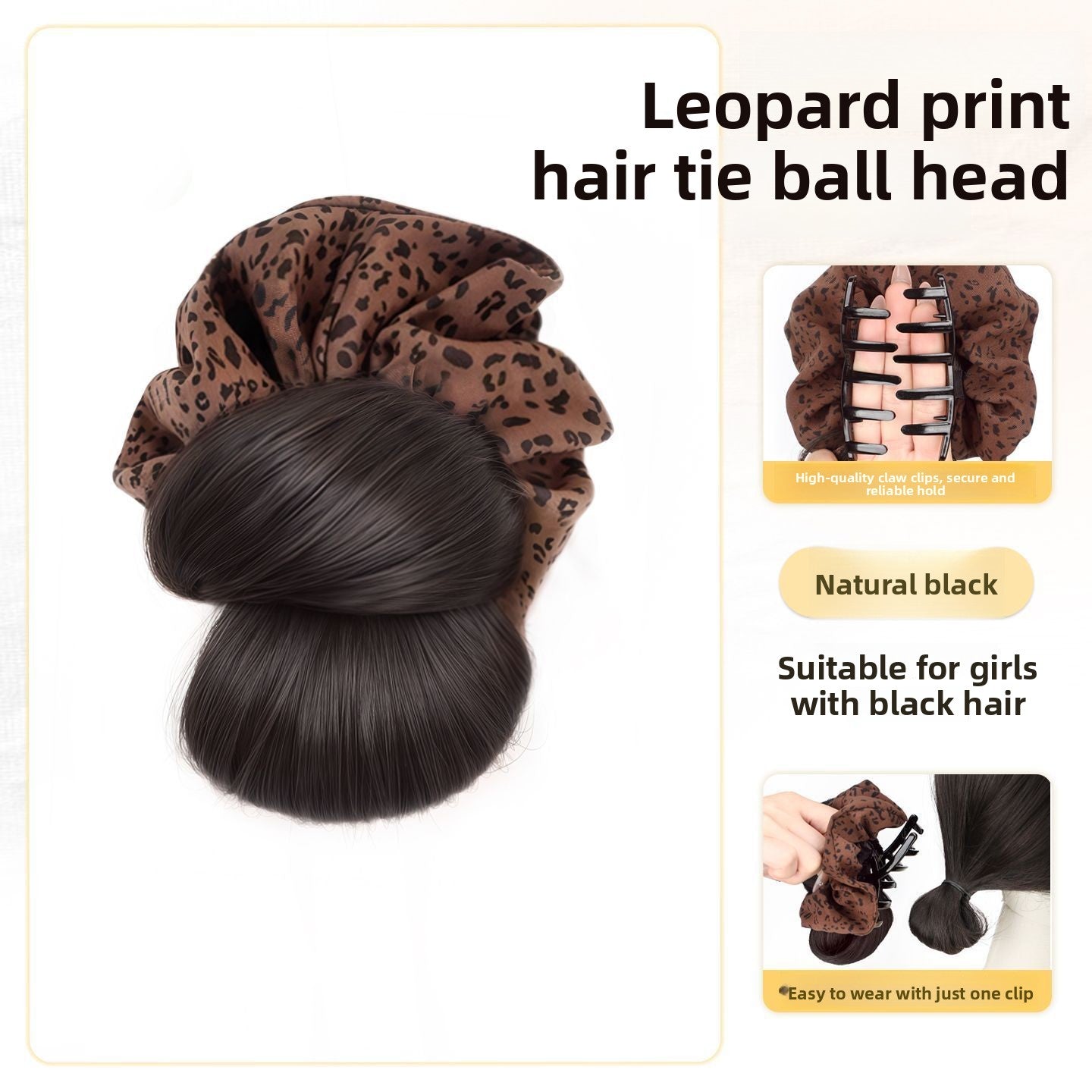 Hairpiece with Claw Clip