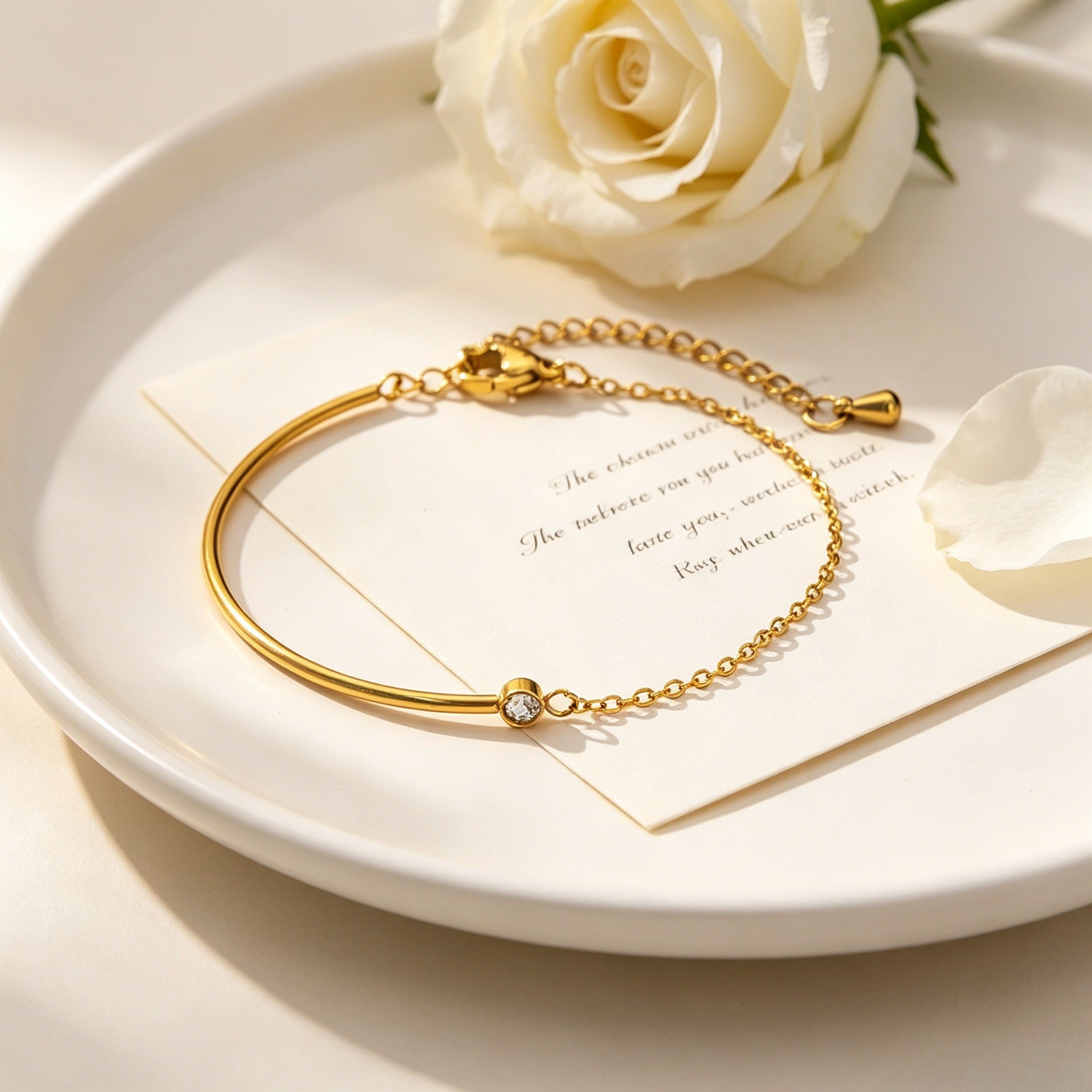 Half bracelet, half chain bracelet