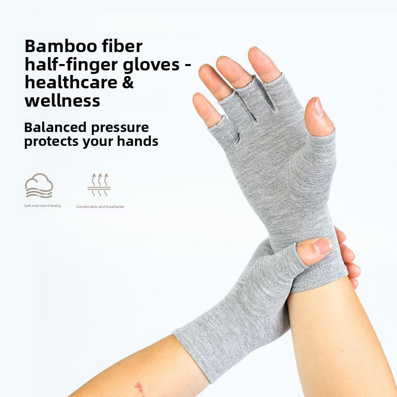 Half-finger compression gloves