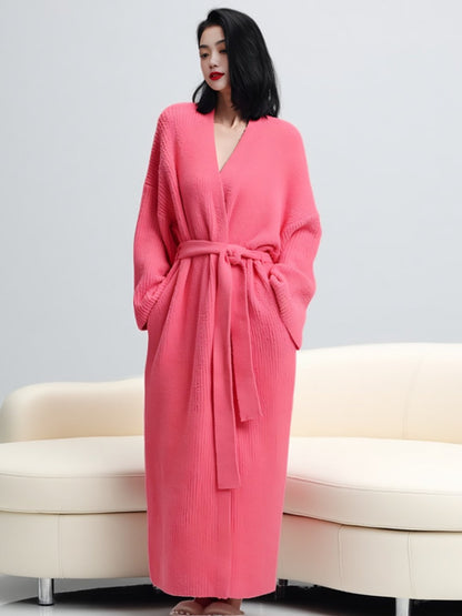 Half-fleece lined bathrobe
