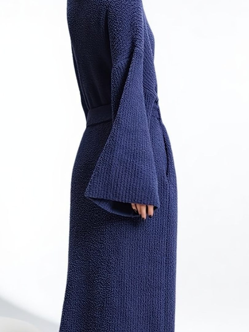 Half-fleece lined bathrobe