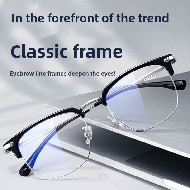 Half Frame Anti Blue Light Glasses