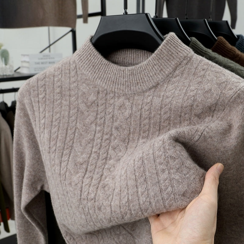Half-High Collar Base Sweater for Men