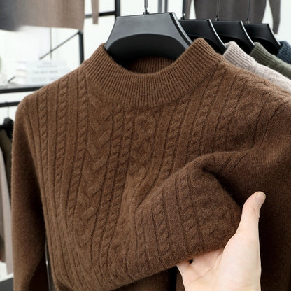 Half-High Collar Base Sweater for Men