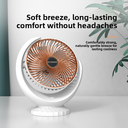 Half-moon-shaped five-leaf small fan
