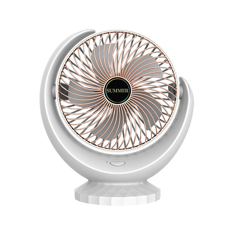 Half-moon-shaped five-leaf small fan