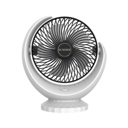 Half-moon-shaped five-leaf small fan