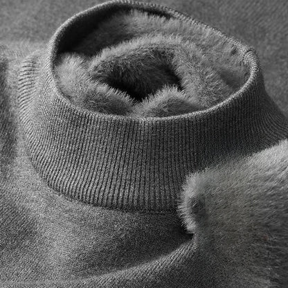 Half-neck knitted sweater