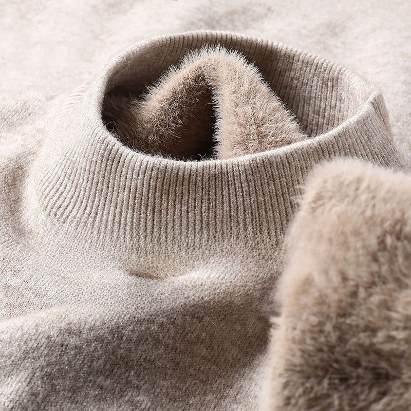 Half-neck knitted sweater
