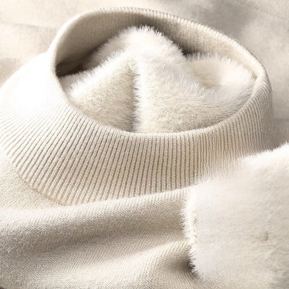 Half-neck knitted sweater