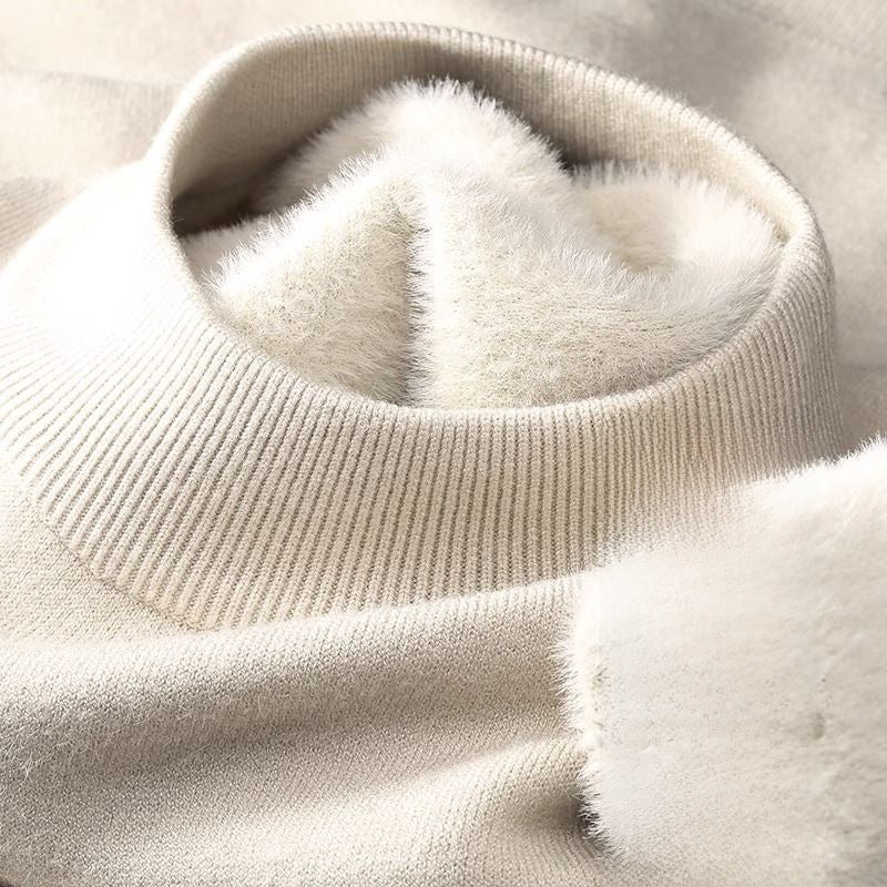 Half-neck knitted sweater