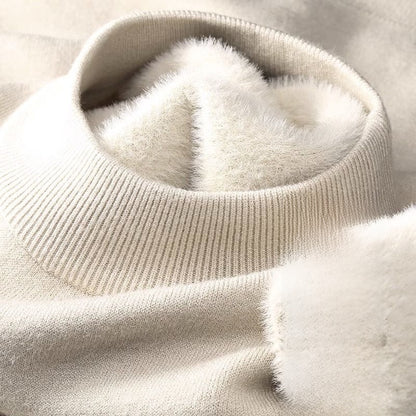 Half-neck knitted sweater