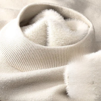 Half-neck knitted sweater