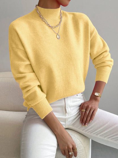 Half-neck pullover sweater