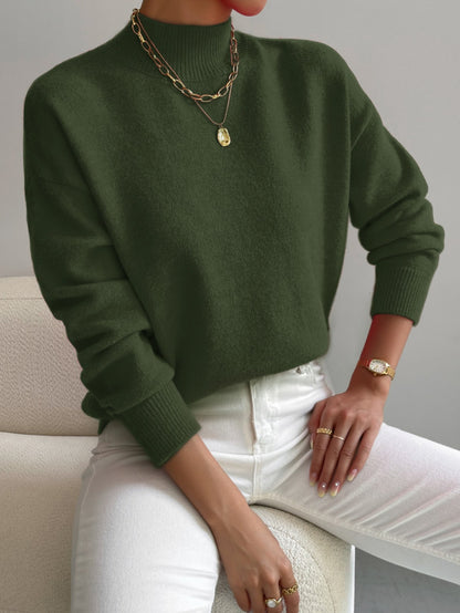 Half-neck pullover sweater
