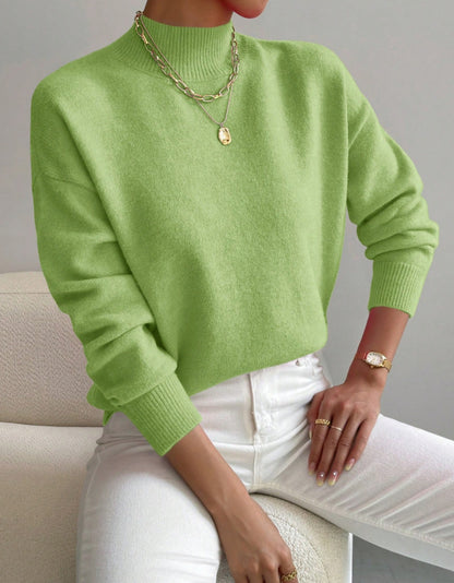 Half-neck pullover sweater