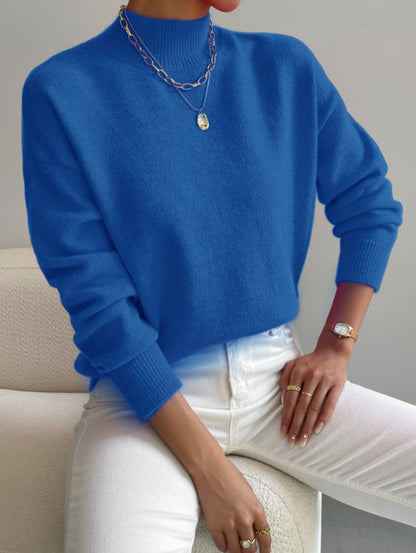 Half-neck pullover sweater